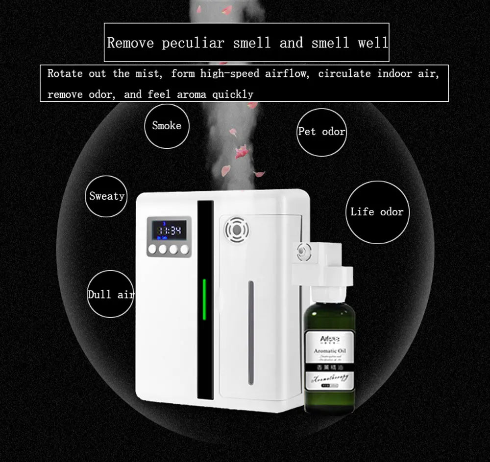 Wall-Mounted 160ML Aroma Diffuser with Fan – Hotel & Home Fragrance