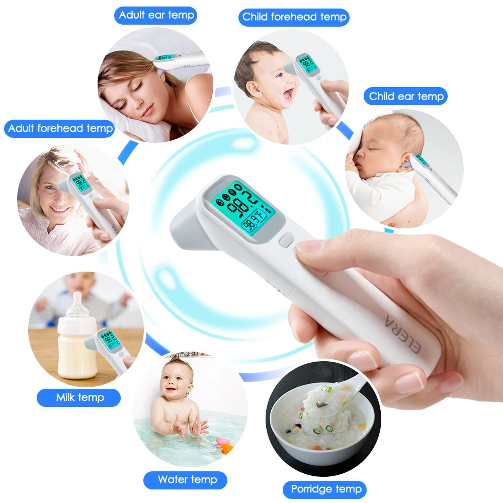 ELERA Infrared Digital Thermometer – Forehead & Ear, Non-Contact
