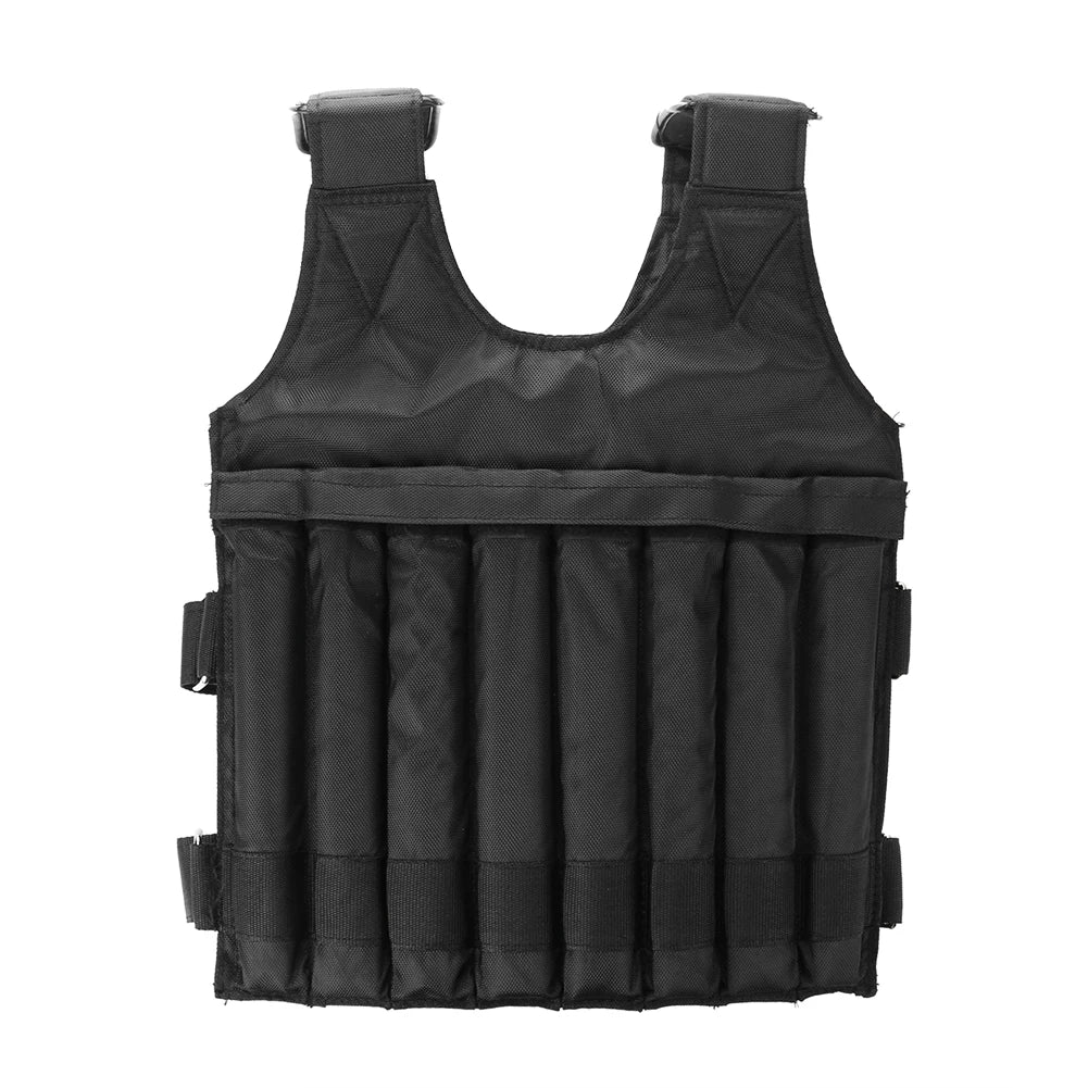 Adjustable Weight Training Vest – 3/15/35kg Fitness Running Jacket