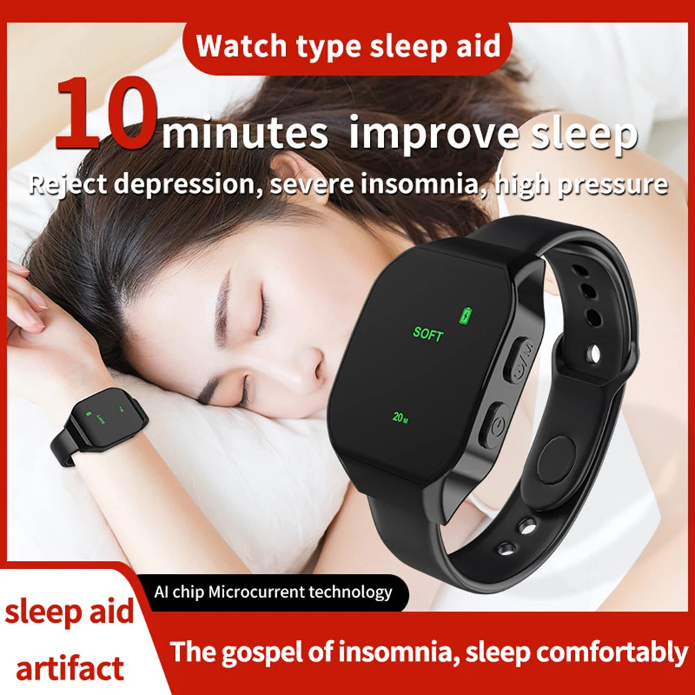 Electric EMS Sleep Aid Watch – Type-C Rechargeable Microcurrent Therapy