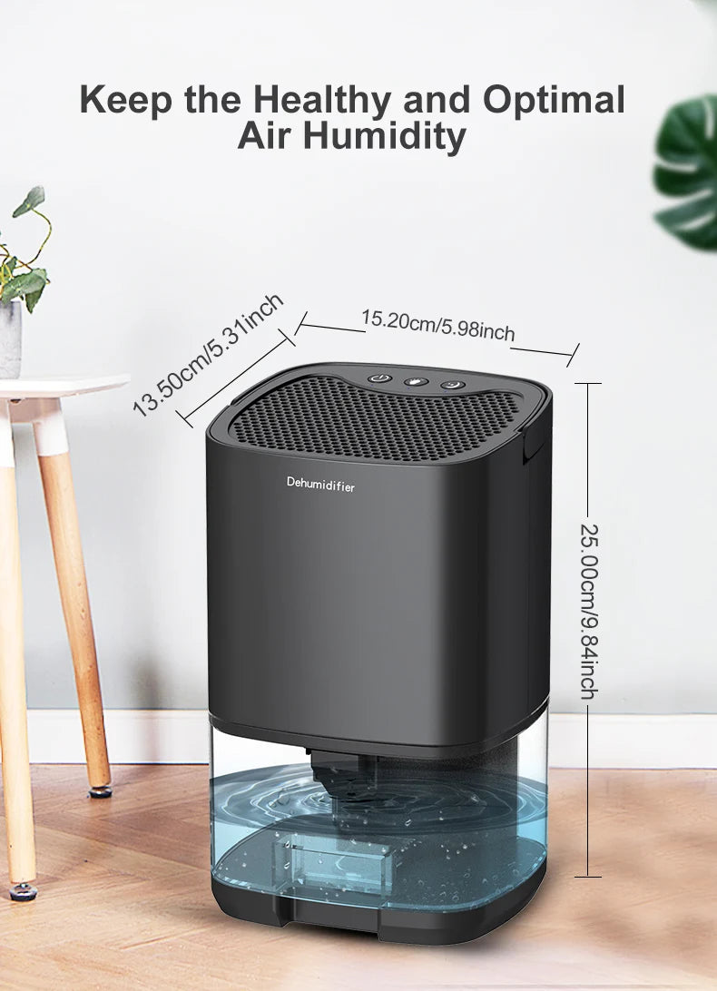 Portable Air Dehumidifier – Silent Moisture Absorber for Home & Office