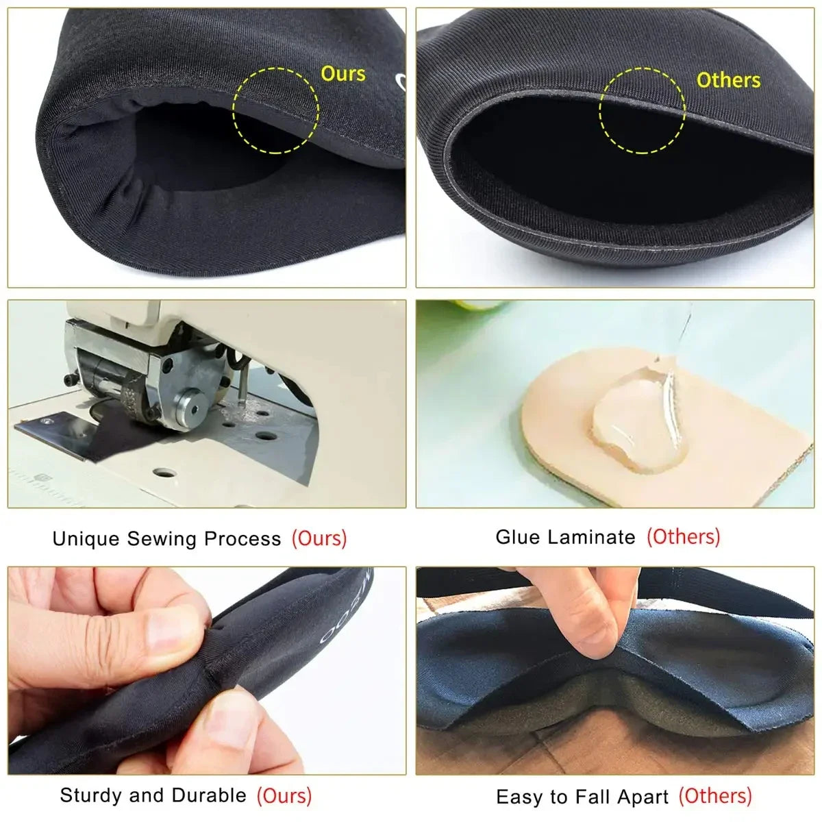 3D Contoured Sleep Mask – Light Blocking Eye Blindfold