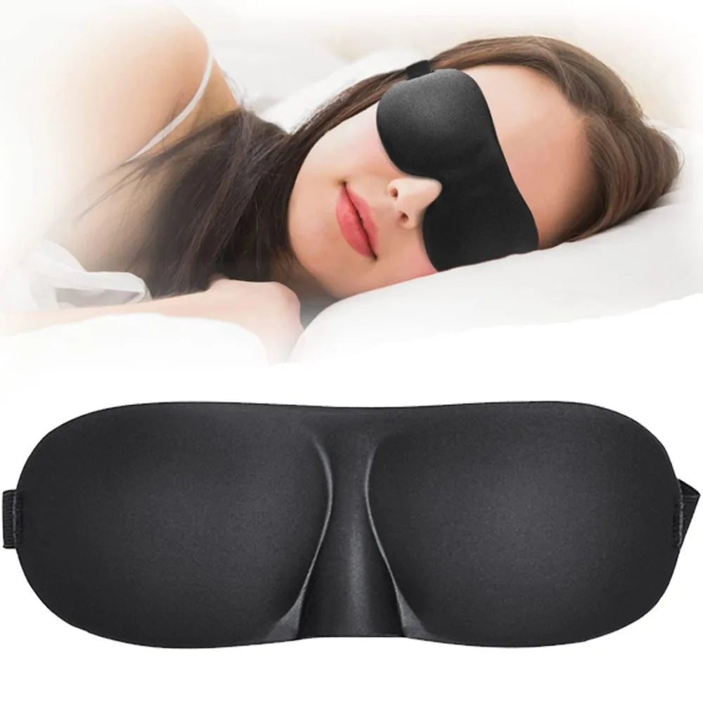 3D Soft Padded Sleeping Eye Mask – Travel & Relaxation Blindfold