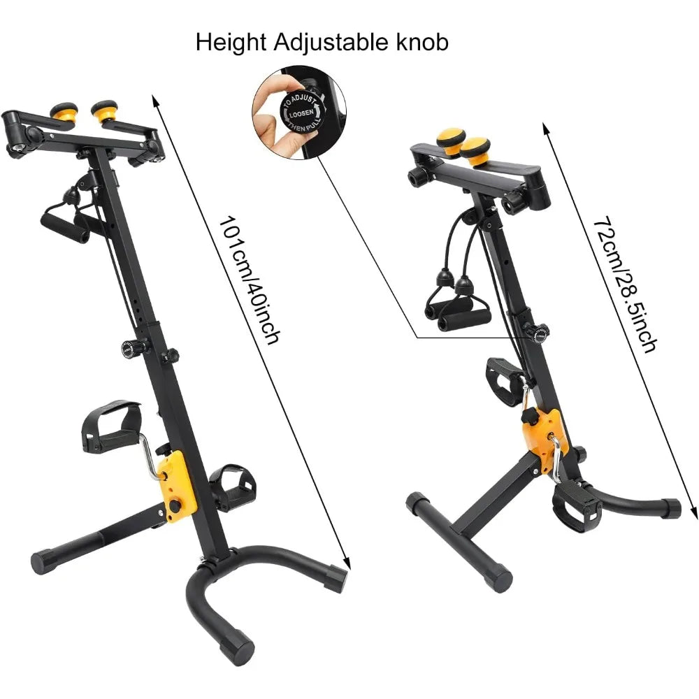 Foldable Pedal Exerciser Bike for Seniors – Adjustable Rehab Fitness