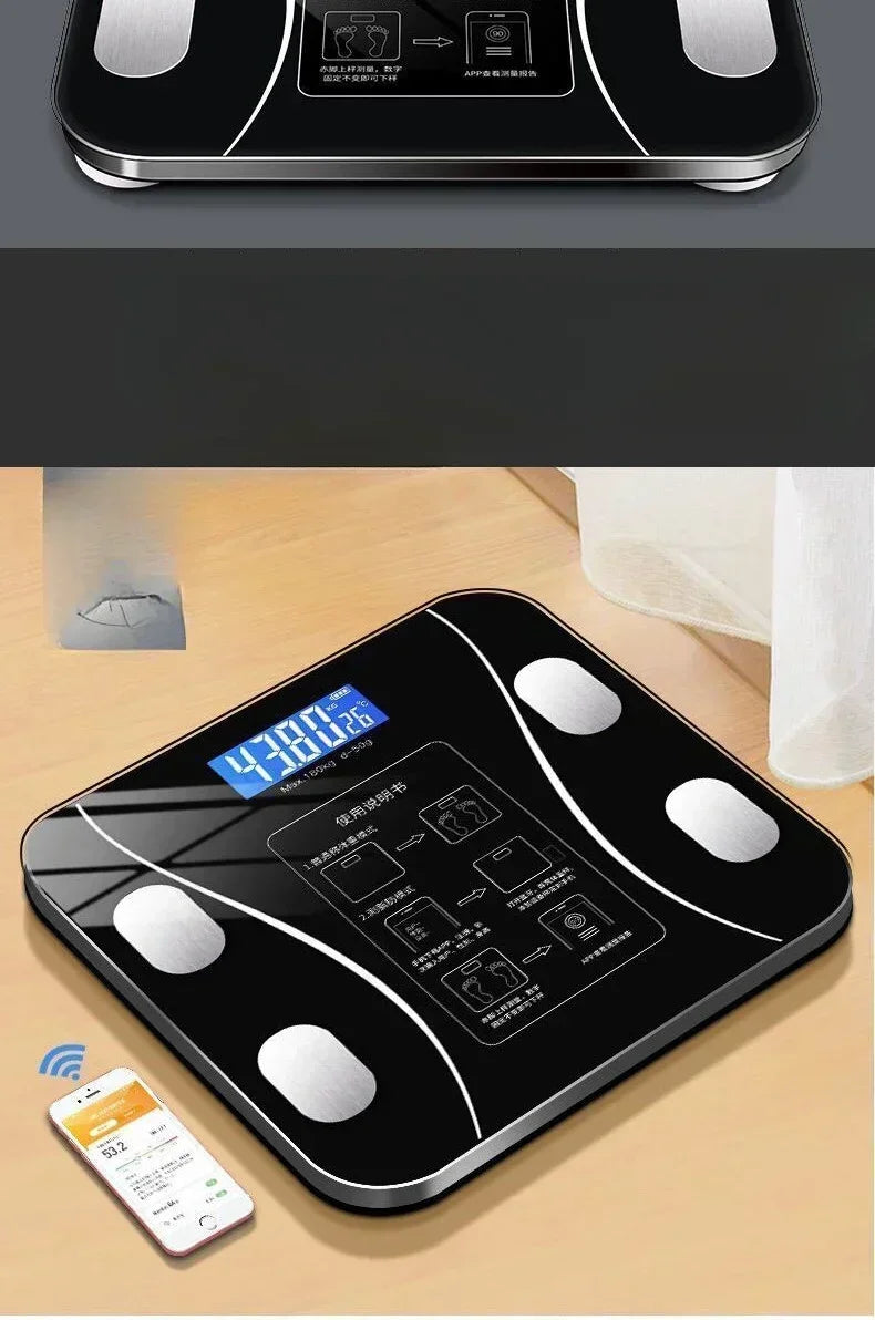 Smart Bluetooth Body Fat & BMI Scale – Digital Fitness Tracker