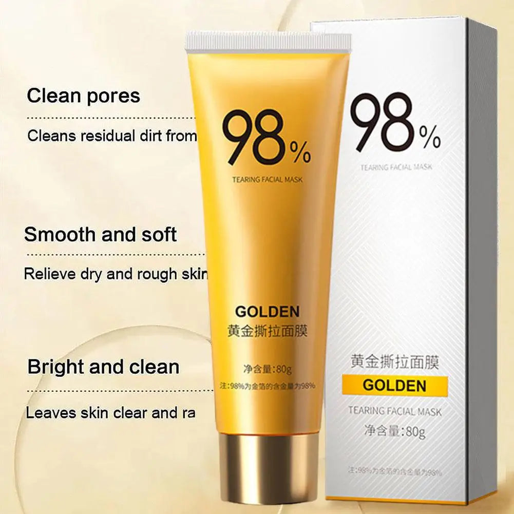 80g Gold Peel-Off Mask – Deep Cleansing & Pore Tightening