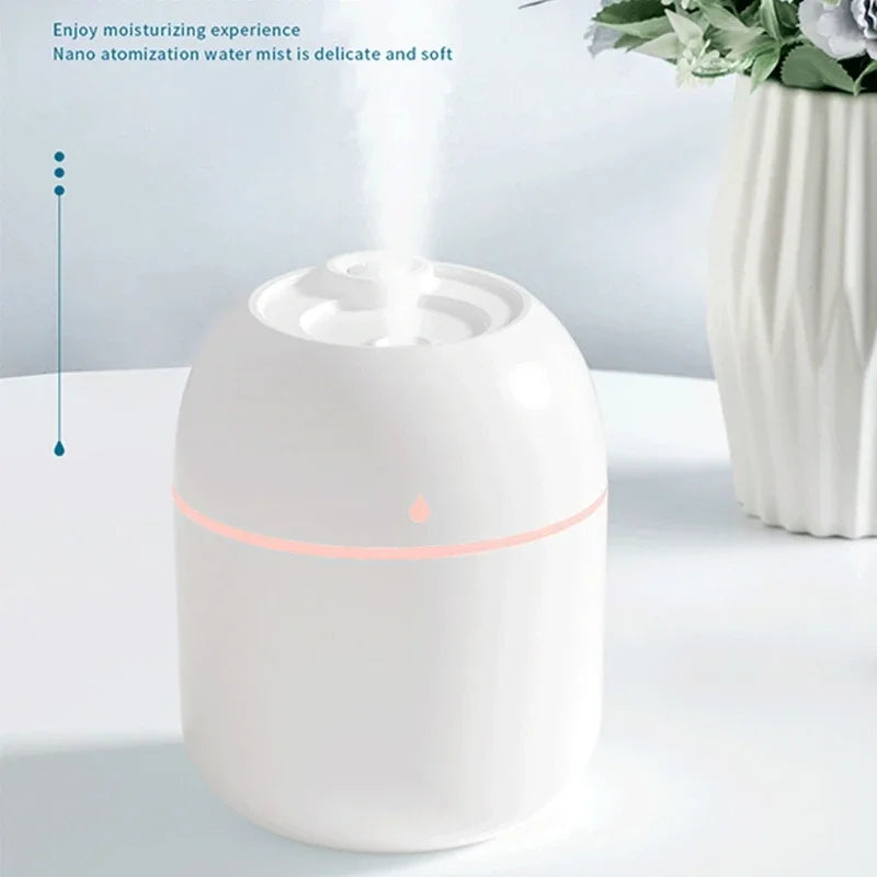 Portable 220ml Mini Cup Spray Mist Humidifier & Aroma Diffuser
