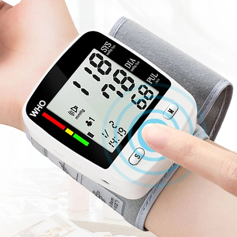 Digital Wrist Blood Pressure Monitor with Rechargeable Battery