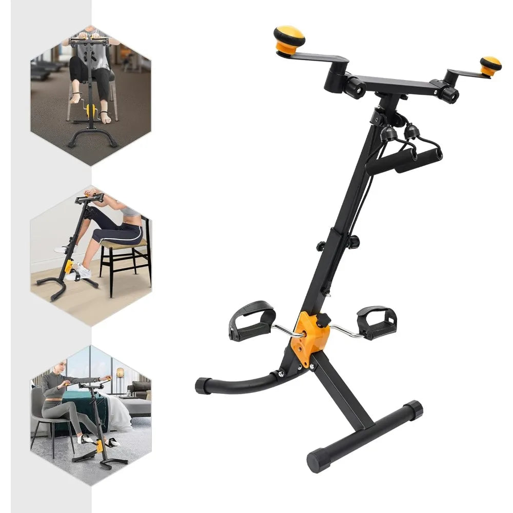 Foldable Pedal Exerciser Bike for Seniors – Adjustable Rehab Fitness