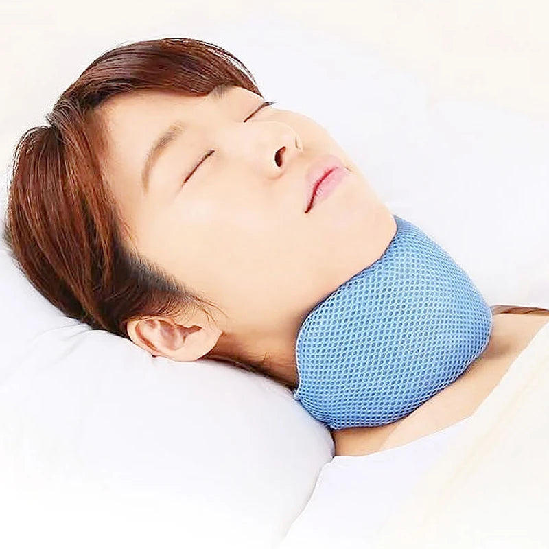 Adjustable Anti-Snoring Neck Brace & Chin Strap – Sleep Aid