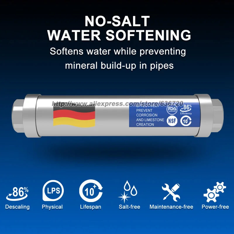 LPS Whole House Inline Water Softener & Scale Inhibitor System