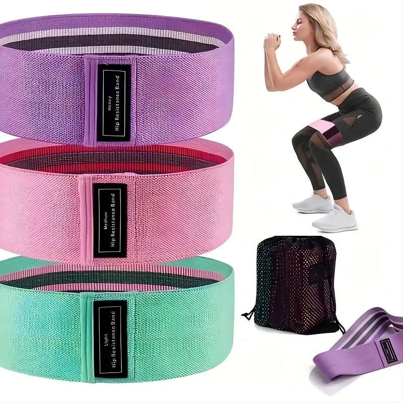 Cotton Resistance Hip Band for Squats & Yoga