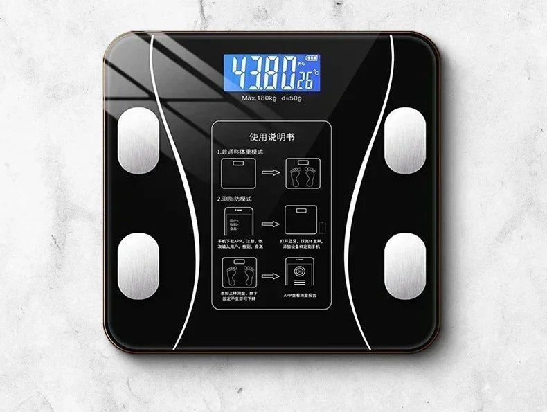 Smart Bluetooth Body Fat & BMI Scale – Digital Fitness Tracker