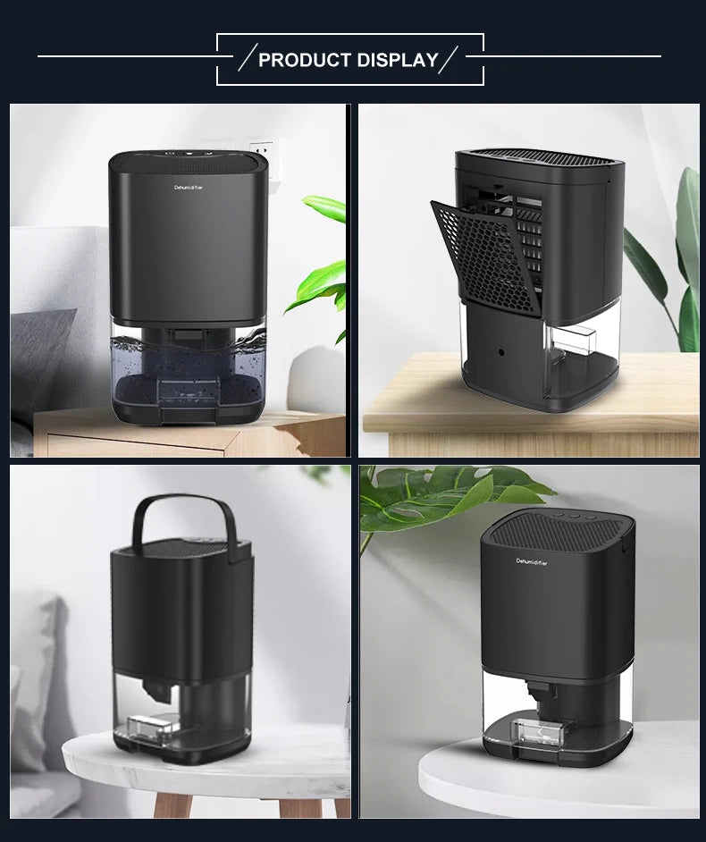 Portable Air Dehumidifier – Silent Moisture Absorber for Home & Office