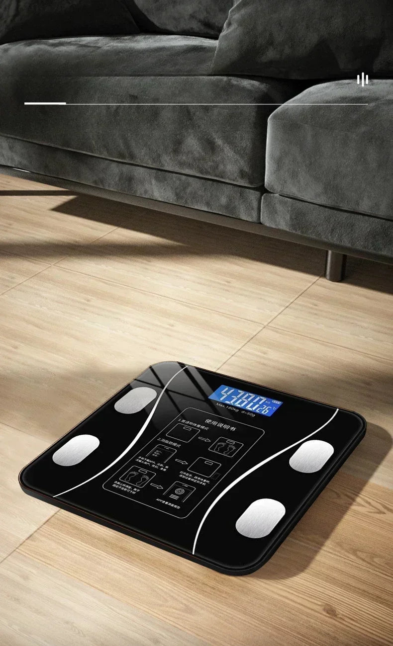 Smart Bluetooth Body Fat & BMI Scale – Digital Fitness Tracker