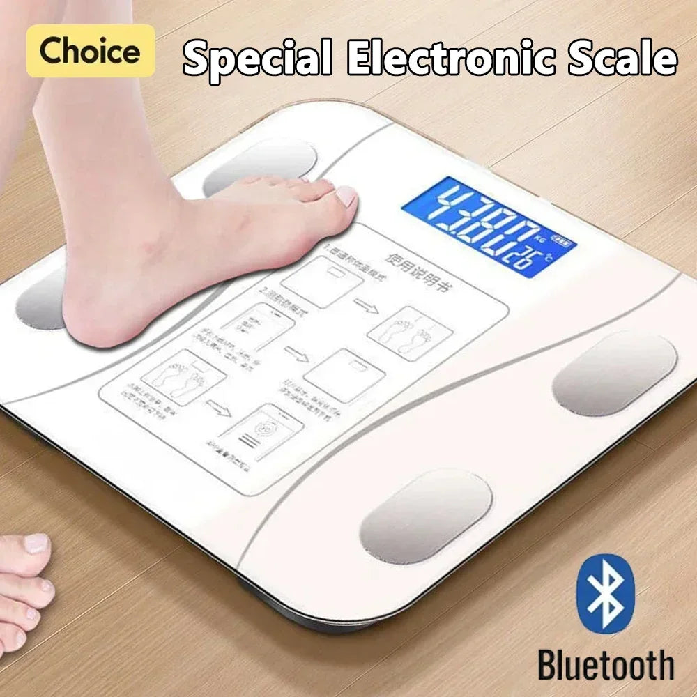 Smart Bluetooth Body Fat & BMI Scale – Digital Fitness Tracker