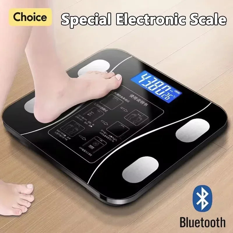 Smart Bluetooth Body Fat & BMI Scale – Digital Fitness Tracker