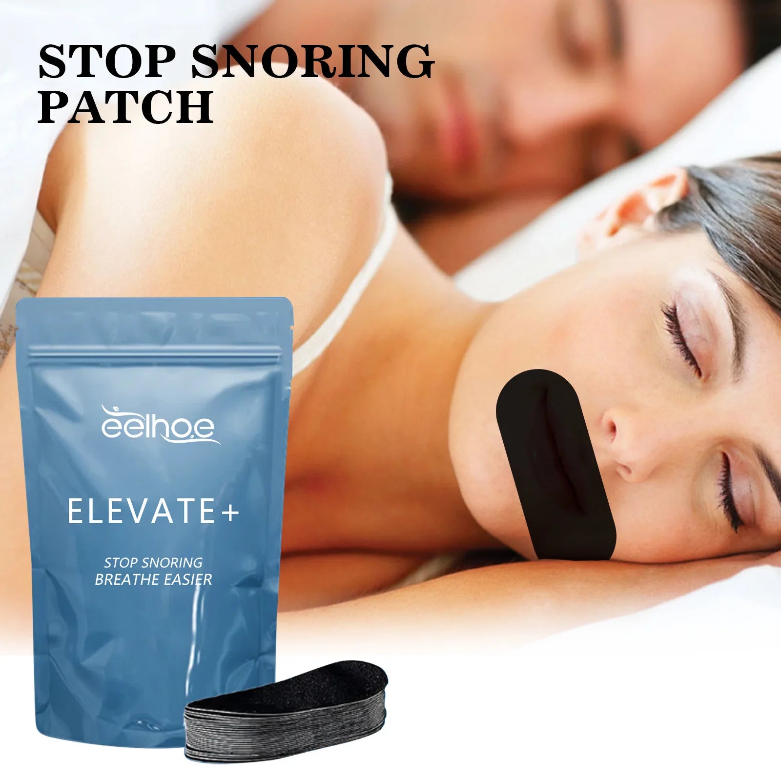 Anti-Snoring Mouth Tape – Nose Breathing Sleep Aid
