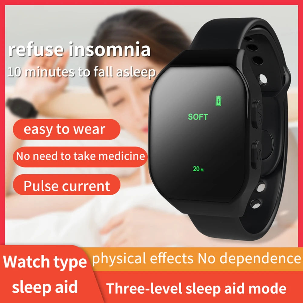 Electric EMS Sleep Aid Watch – Type-C Rechargeable Microcurrent Therapy