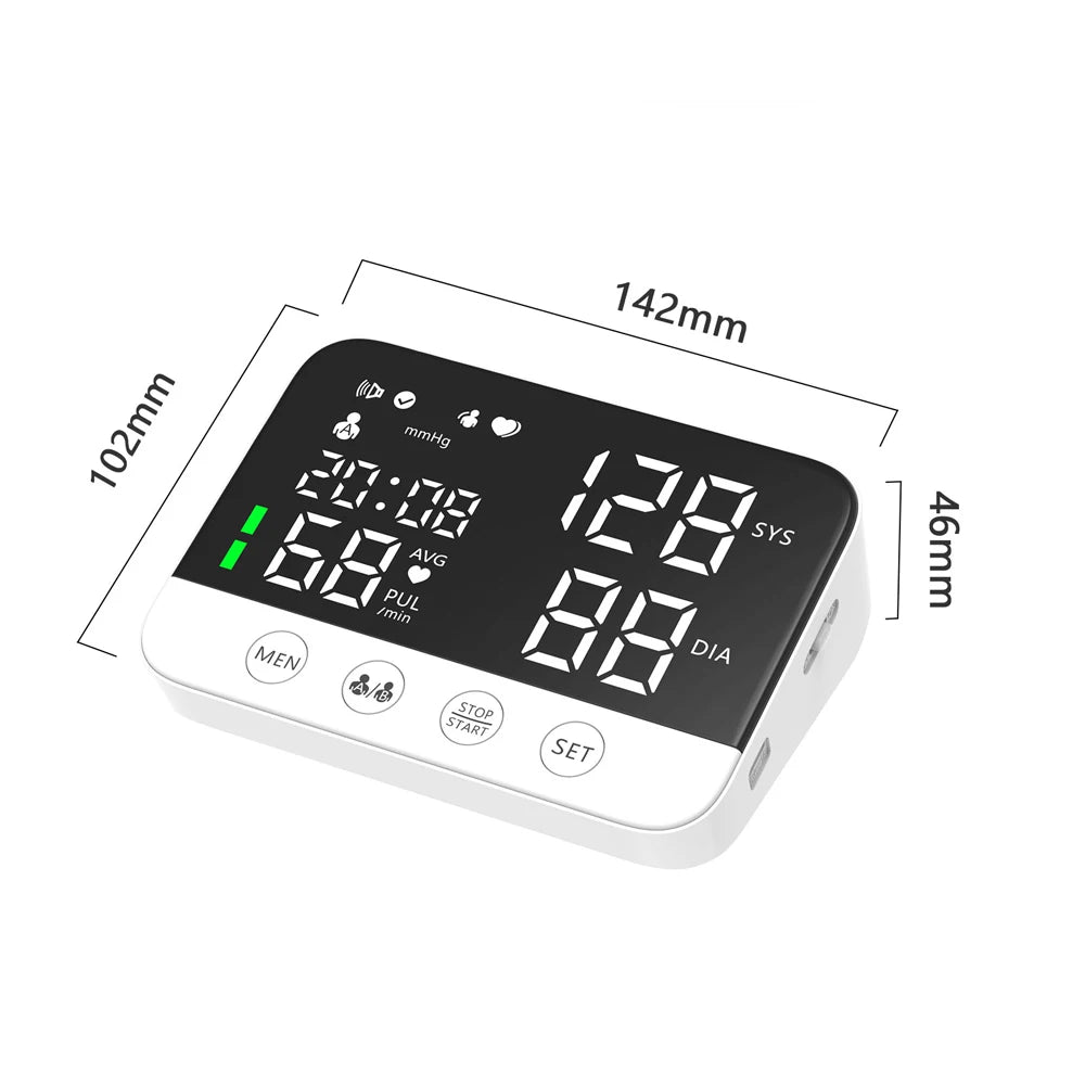 Digital Arm Blood Pressure Monitor with Voice & Rechargeable Battery