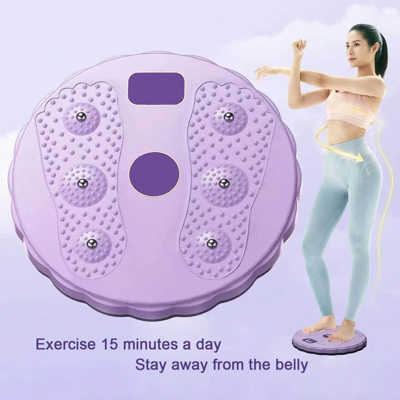 Waist Twisting Disc Balance Board with Massage & Magnetic Therapy