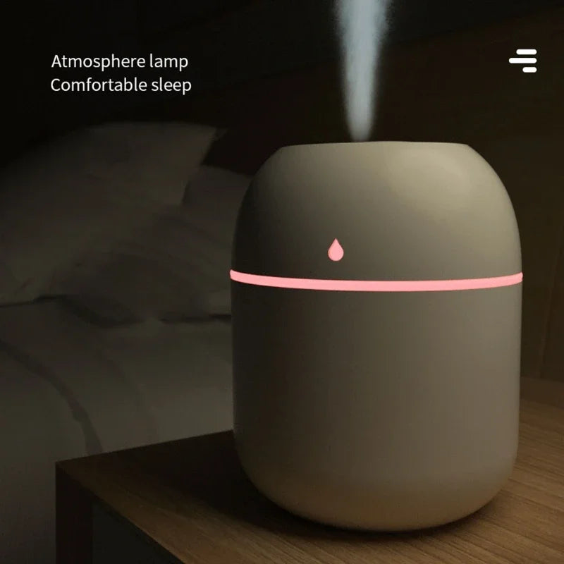 Portable 220ml Mini Cup Spray Mist Humidifier & Aroma Diffuser