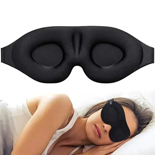 3D Contoured Sleep Mask – Light Blocking Eye Blindfold