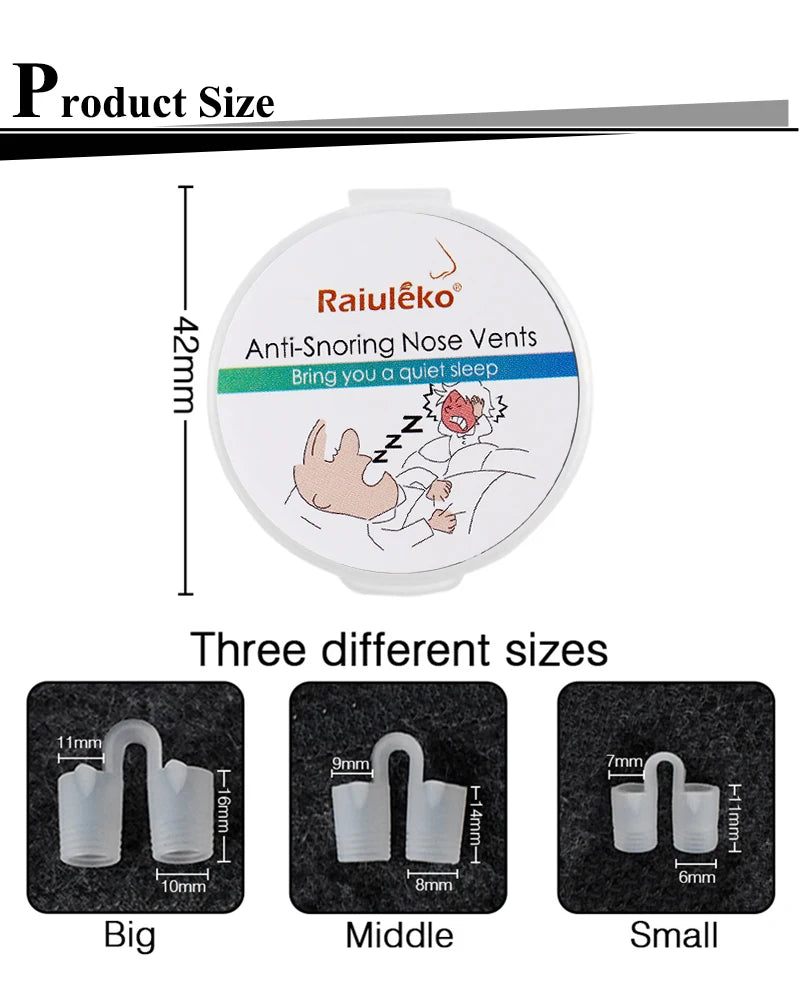 Anti-Snoring Nasal Dilator Nose Clip – Silent Sleep Aid Device