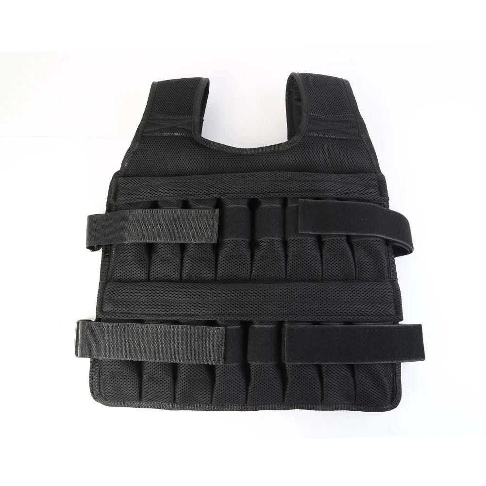 Adjustable Weight Training Vest – 3/15/35kg Fitness Running Jacket