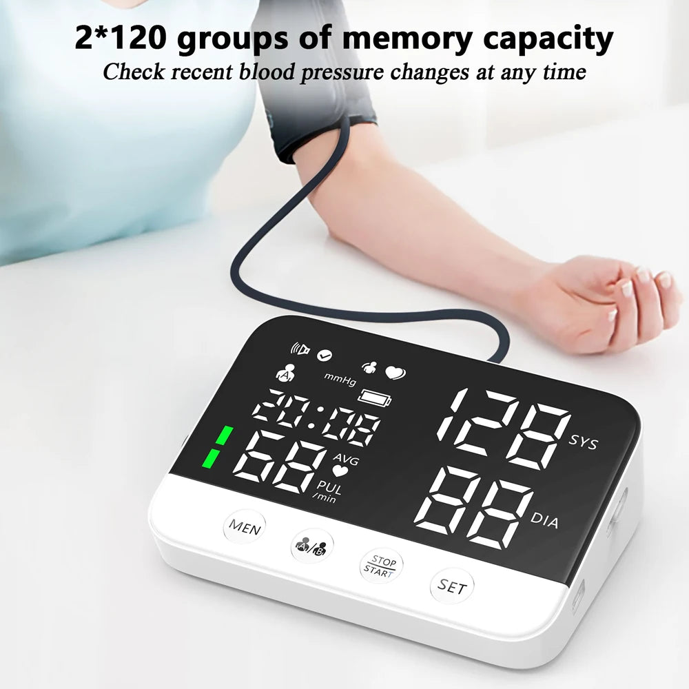 Digital Arm Blood Pressure Monitor with Voice & Rechargeable Battery