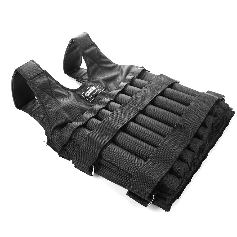 Adjustable Weight Training Vest – 3/15/35kg Fitness Running Jacket