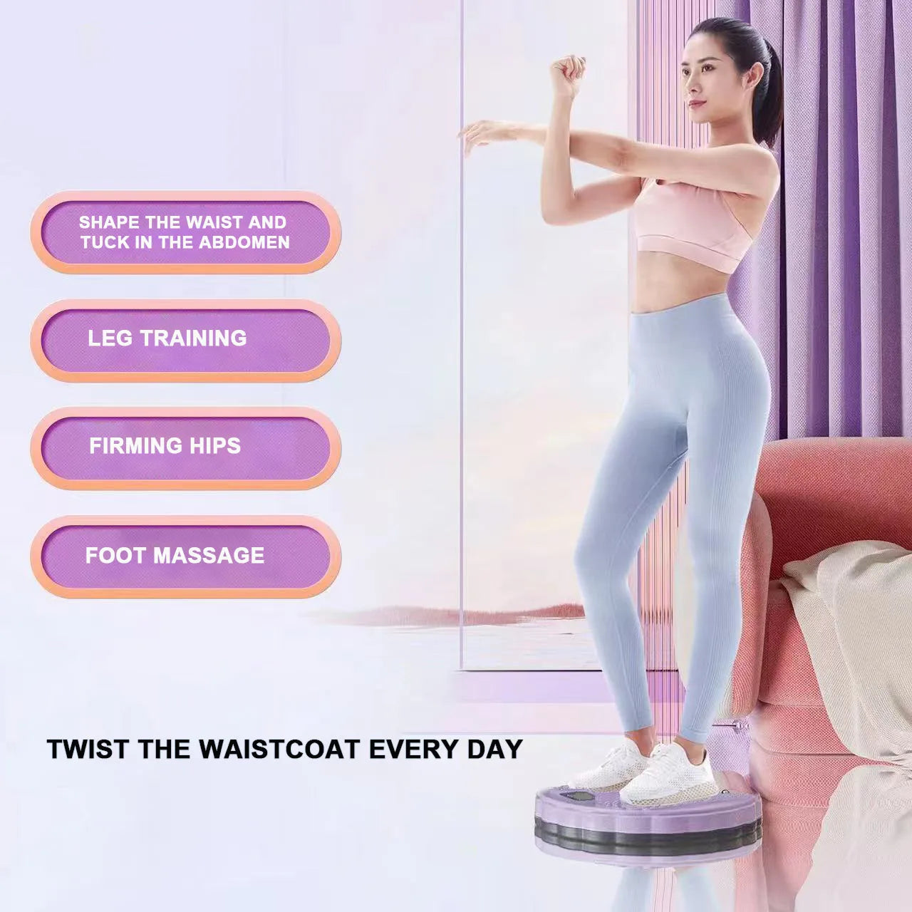 Waist Twisting Disc Balance Board with Massage & Magnetic Therapy