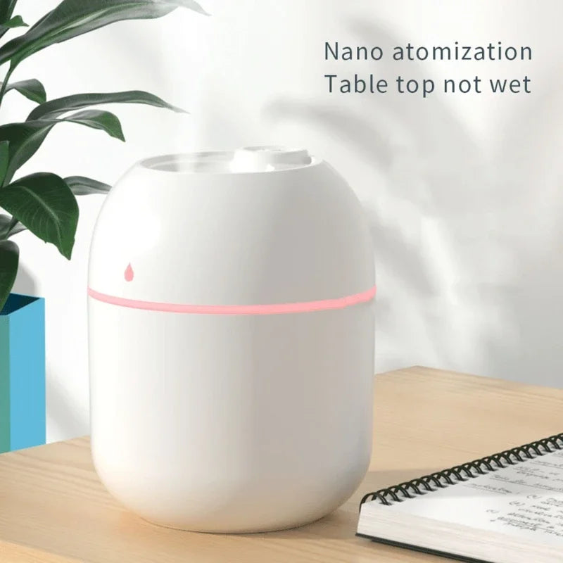 Portable 220ml Mini Cup Spray Mist Humidifier & Aroma Diffuser