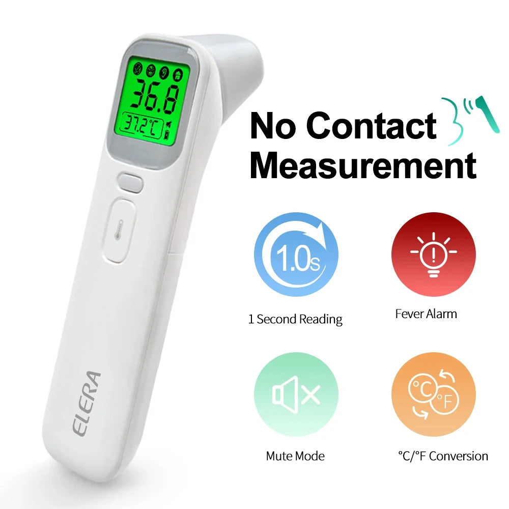 ELERA Infrared Digital Thermometer – Forehead & Ear, Non-Contact