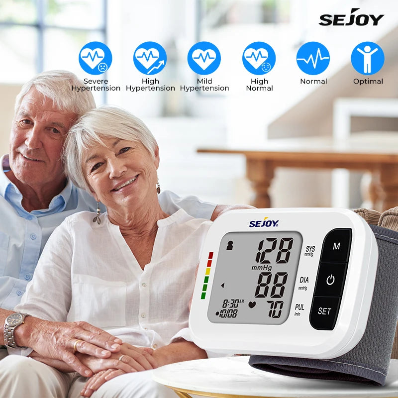 SEJOY Digital Wrist Blood Pressure Monitor with Heart Rate Meter