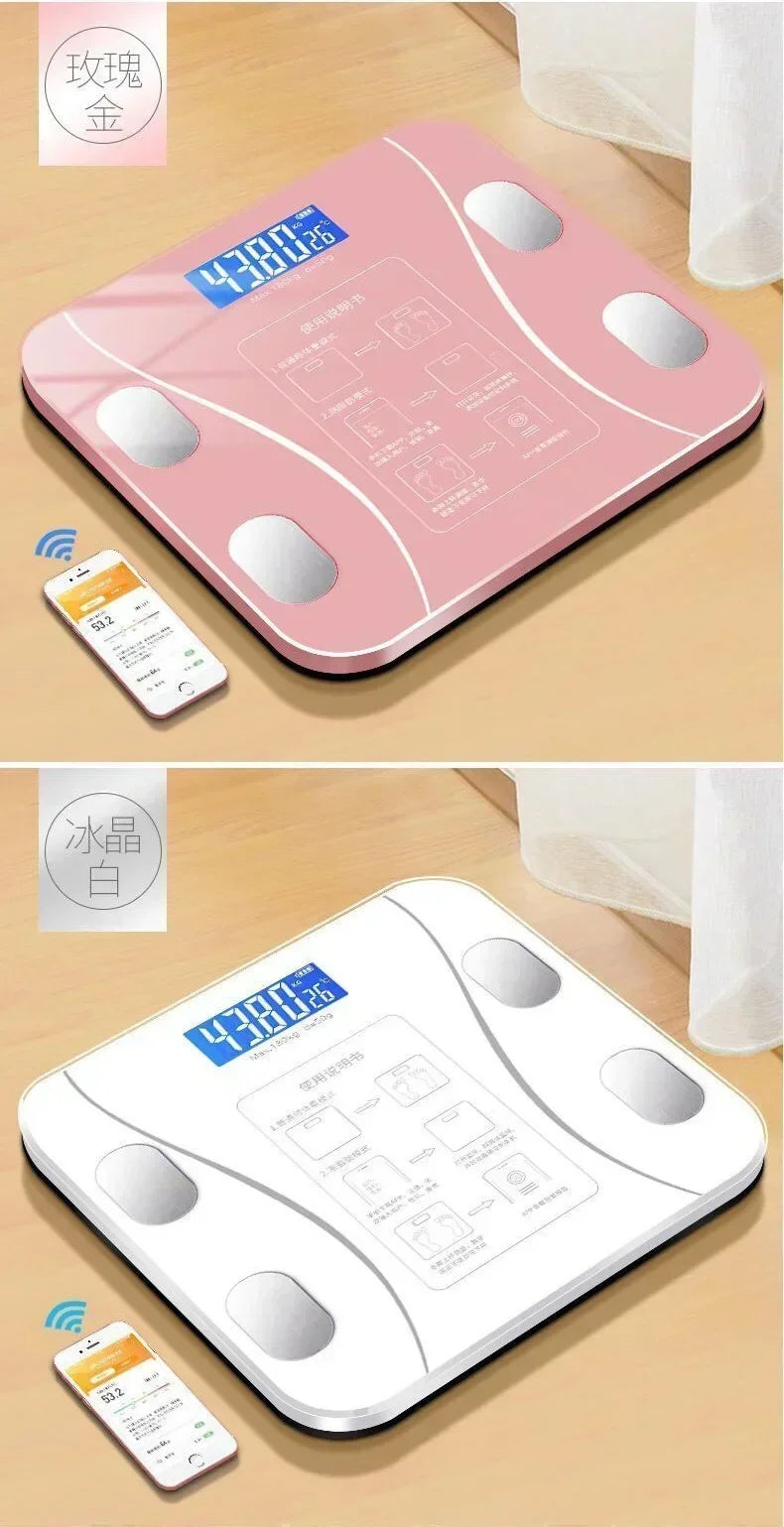 Smart Bluetooth Body Fat & BMI Scale – Digital Fitness Tracker
