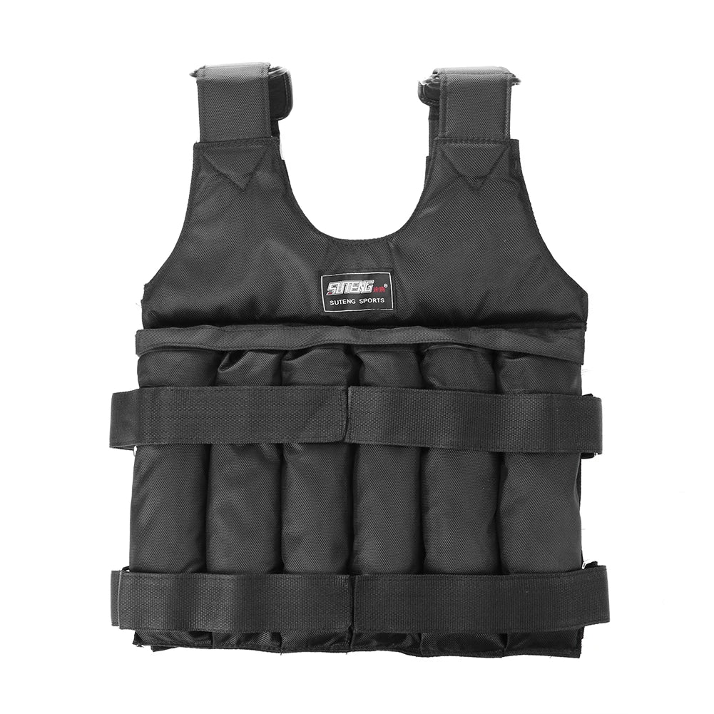 Adjustable Weight Training Vest – 3/15/35kg Fitness Running Jacket