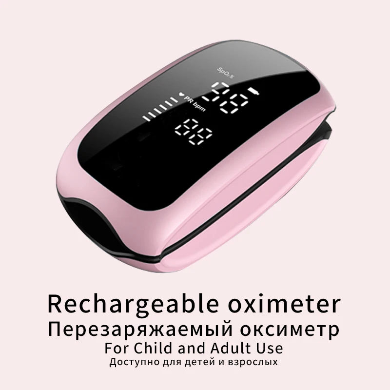 Rechargeable Finger Pulse Oximeter – SpO2 & Heart Rate Monitor