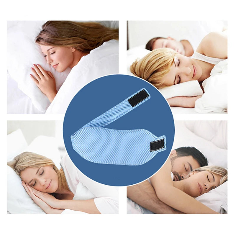 Adjustable Anti-Snoring Neck Brace & Chin Strap – Sleep Aid