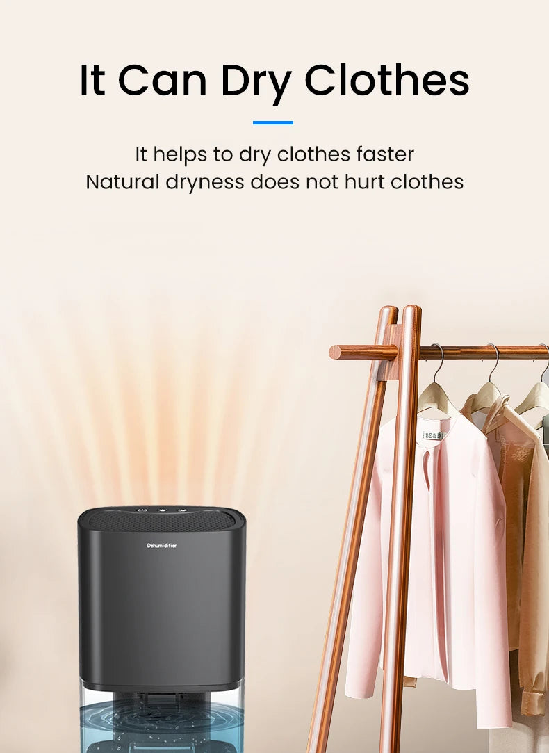 Portable Air Dehumidifier – Silent Moisture Absorber for Home & Office