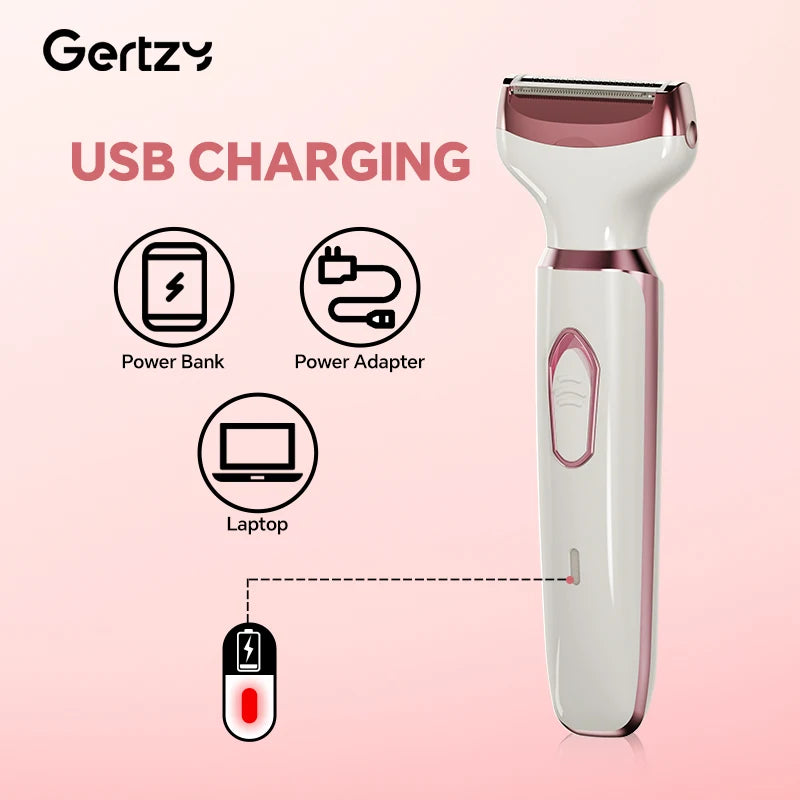 4-in-1 Rechargeable Electric Razor for Women – Wet & Dry Grooming Kit