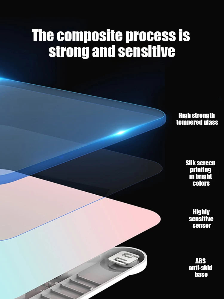 Smart Gradient Glass Body Weight Scale