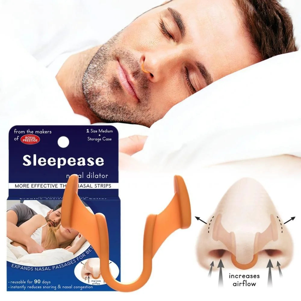 Silicone Nose Clip Anti-Snoring Nasal Dilator – Easy Breathe Sleep Aid