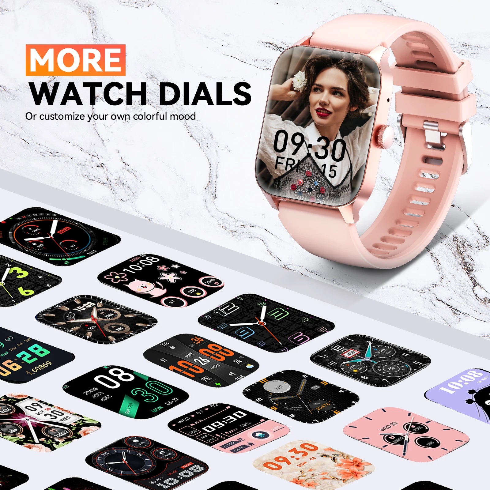 LaNikar QS56 Smart Watch – 1.83" Bluetooth Sports & Health Monitor