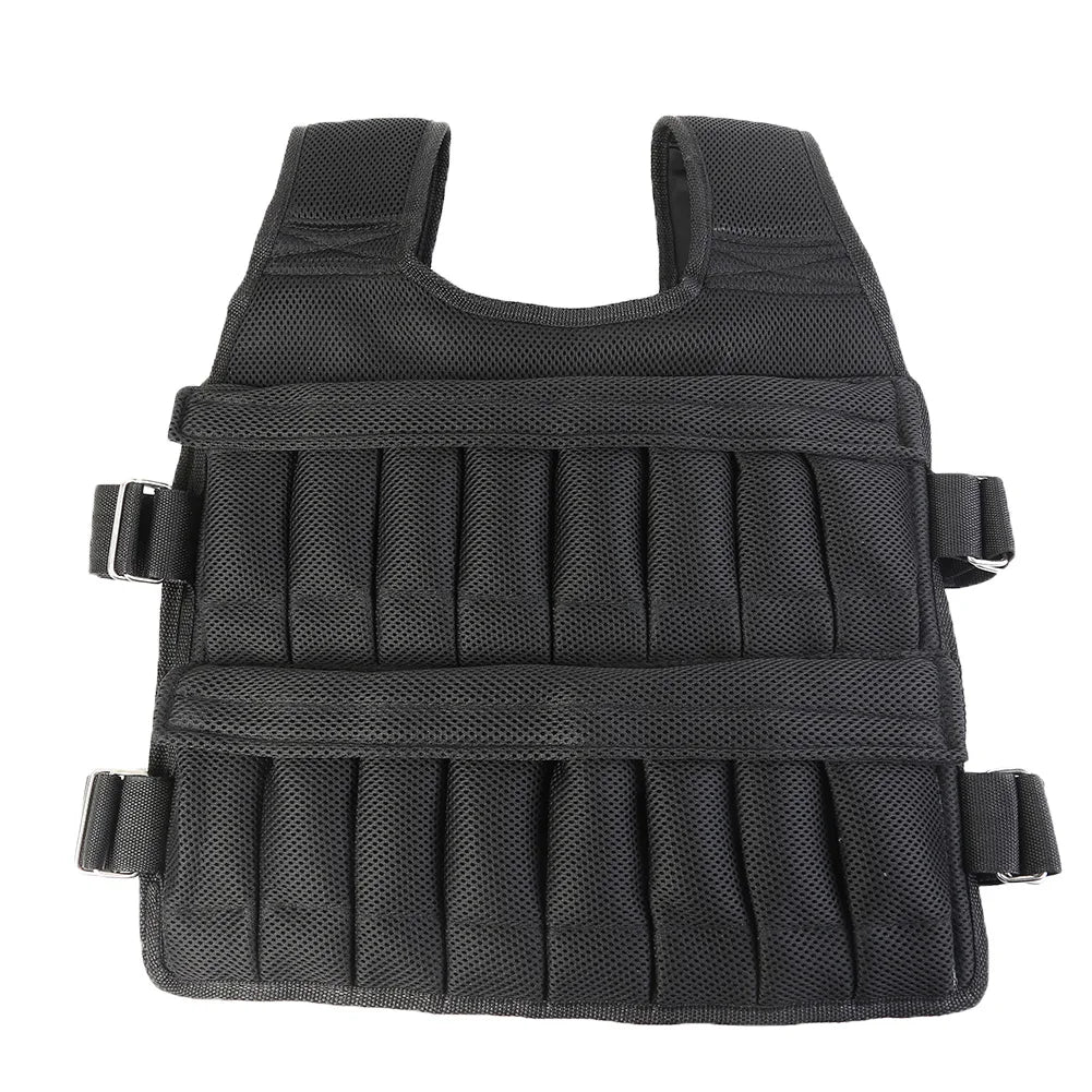 Adjustable Weight Training Vest – 3/15/35kg Fitness Running Jacket