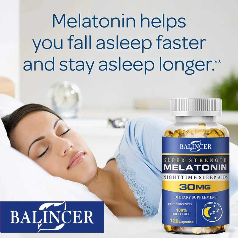 Balincer Melatonin 30mg Nighttime Sleep Aid – Relaxation & Stress Relief
