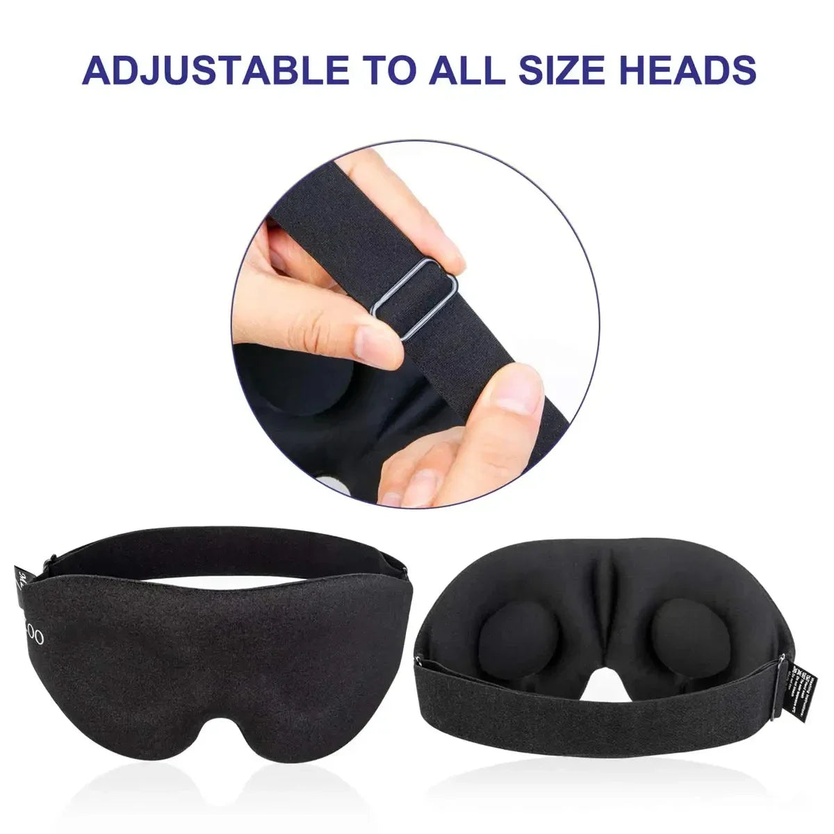 3D Contoured Sleep Mask – Light Blocking Eye Blindfold