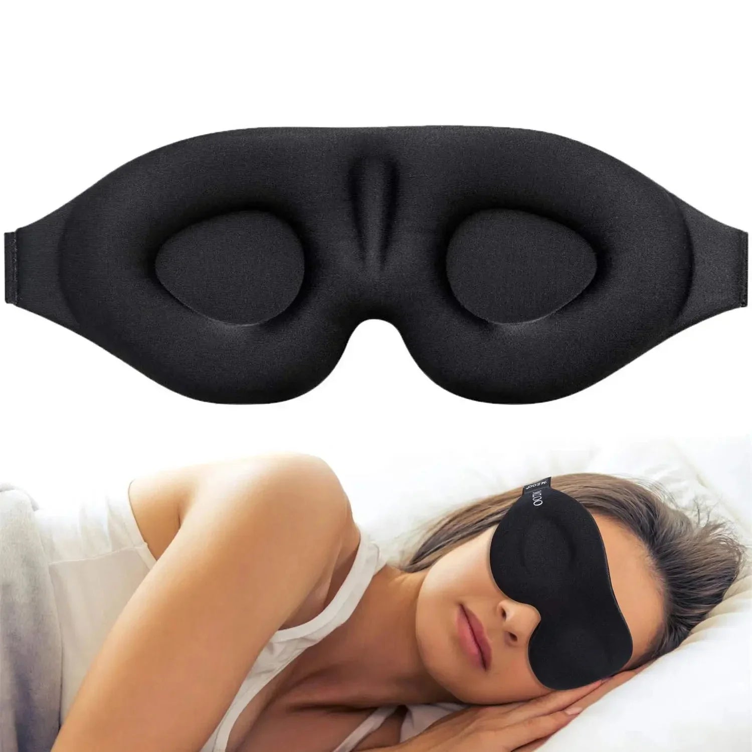 3D Contoured Sleep Mask – Light Blocking Eye Blindfold