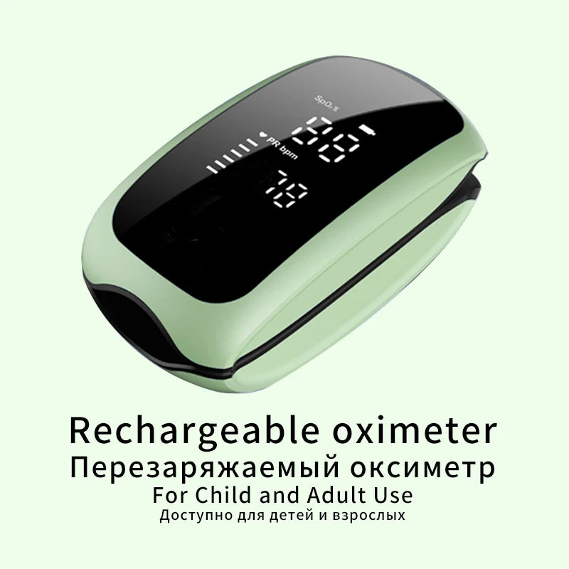 Rechargeable Finger Pulse Oximeter – SpO2 & Heart Rate Monitor