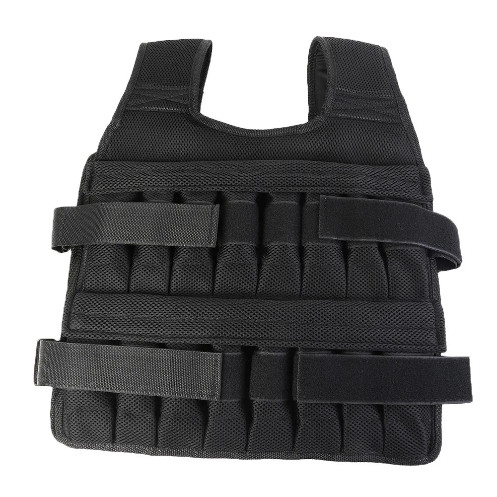 Adjustable Weight Training Vest – 3/15/35kg Fitness Running Jacket